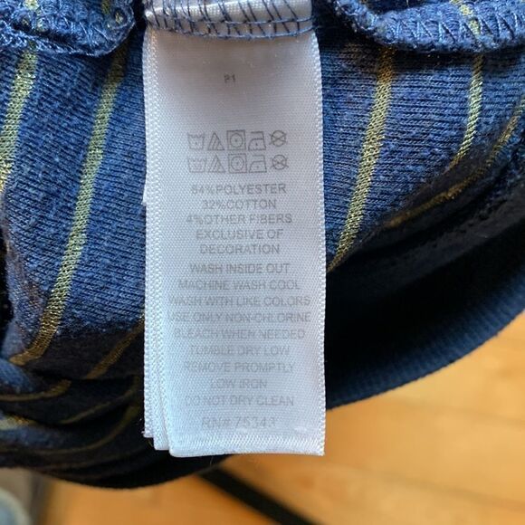 Shrinking Violet long sleeve heart sequin dress size 6 dots abs stripes in blue - Picture 11 of 11